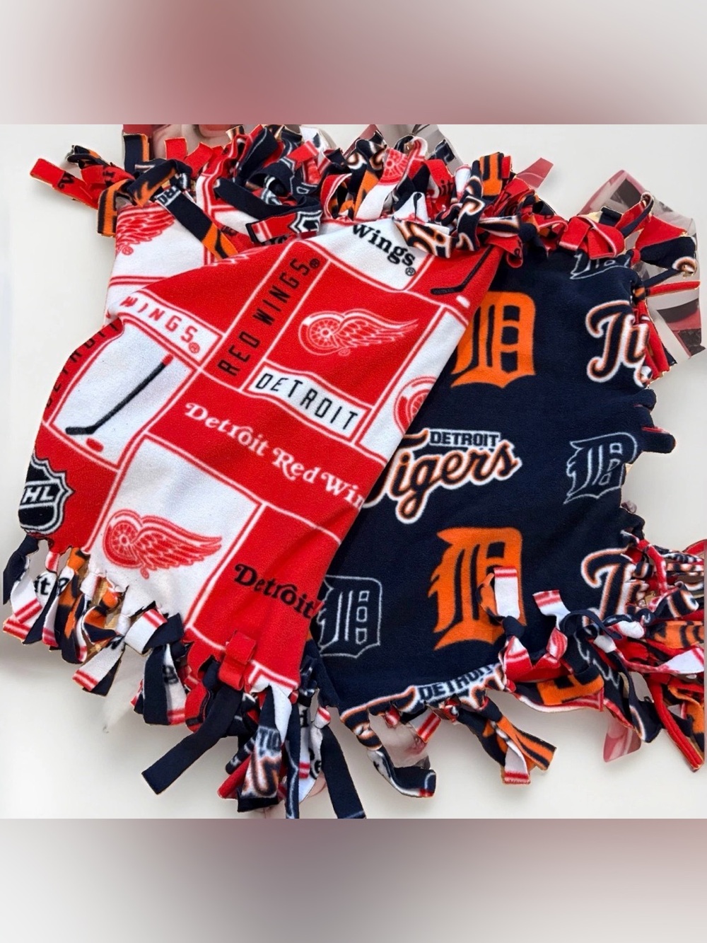 Detroit Tigers Detroit Red Wings Double Sided Fleece Lap Blanket MLB NHL Rare